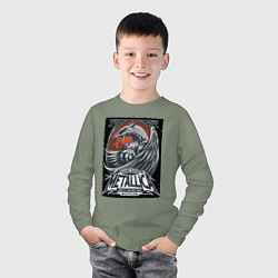 Лонгслив хлопковый детский Metallica - Michigan playbill Grand Rapids, цвет: авокадо — фото 2