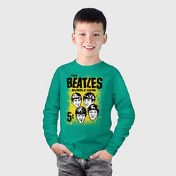 Лонгслив хлопковый детский The Beatles bubble gum, цвет: зеленый — фото 2