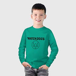 Лонгслив хлопковый детский Watch Dogs, цвет: зеленый — фото 2