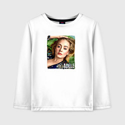 Лонгслив хлопковый детский Adele, цвет: белый