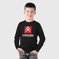 Лонгслив хлопковый детский Citroen, Ситроен, цвет: черный — фото 2