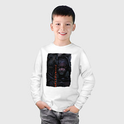 Лонгслив хлопковый детский ВЕДЬМАК С ВОЛКОМ THE WITCHER, цвет: белый — фото 2