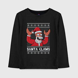 Лонгслив хлопковый детский ЗОЙДБЕРГ КЛАУС, SANTA CLAWS ФУТУРАМА, цвет: черный