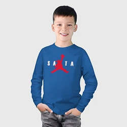 Лонгслив хлопковый детский AIR SANTA - ЭЙР САНТА, цвет: синий — фото 2