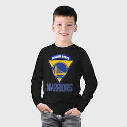 Лонгслив хлопковый детский Golden State Warriors Голден Стейт НБА, цвет: черный — фото 2
