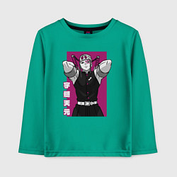 Лонгслив хлопковый детский Хашира Звука, цвет: зеленый
