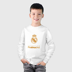 Лонгслив хлопковый детский Real Madrid Logo, цвет: белый — фото 2