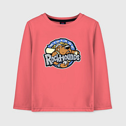 Лонгслив хлопковый детский Midland Rockhounds - baseball team, цвет: коралловый