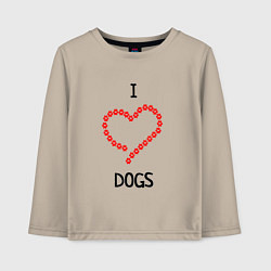 Детский лонгслив I Люблю Dogs