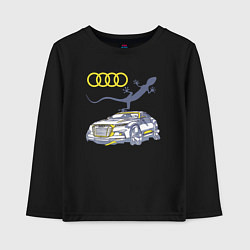 Лонгслив хлопковый детский Audi Quattro - зачётное точило!, цвет: черный