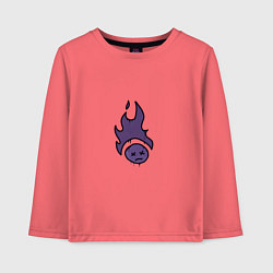 Лонгслив хлопковый детский Граффити поджаренный, цвет: коралловый