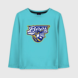 Лонгслив хлопковый детский Burlington Bees - baseball team, цвет: бирюзовый