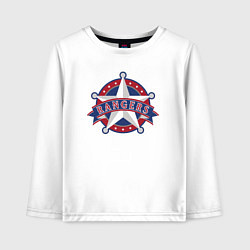 Лонгслив хлопковый детский Texas Rangers -baseball team, цвет: белый