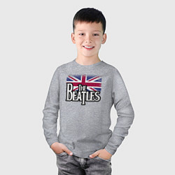Лонгслив хлопковый детский The Beatles Great Britain Битлз, цвет: меланж — фото 2