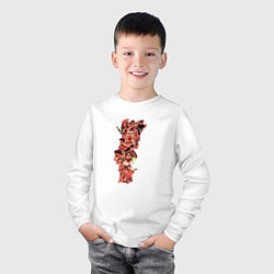 Лонгслив хлопковый детский Легенды сборной Португалии, цвет: белый — фото 2