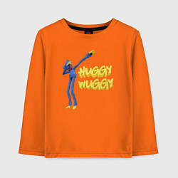 Лонгслив хлопковый детский Хаги ваги Huggy Wuggy Poppy Playtime, цвет: оранжевый