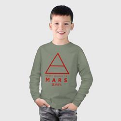 Лонгслив хлопковый детский 30 Seconds to Mars рок, цвет: авокадо — фото 2