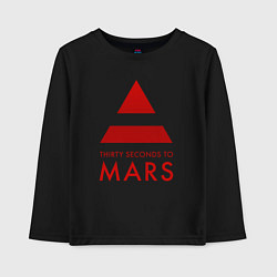 Лонгслив хлопковый детский 30 Seconds to Mars - Рок, цвет: черный