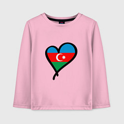 Лонгслив хлопковый детский Azerbaijan Heart, цвет: светло-розовый