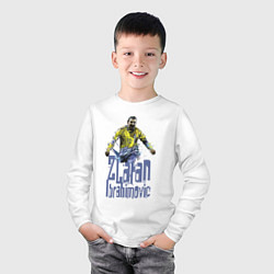 Лонгслив хлопковый детский Zlatan Ibrahimovich - Milan, цвет: белый — фото 2
