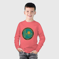 Лонгслив хлопковый детский Home Kazakhstan, цвет: коралловый — фото 2
