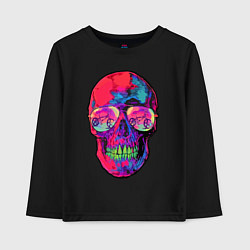 Детский лонгслив Skull & bicycle