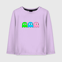 Лонгслив хлопковый детский Pac man - play Для двоих, цвет: лаванда