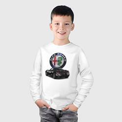 Лонгслив хлопковый детский Alfa Romeo - my dream!, цвет: белый — фото 2