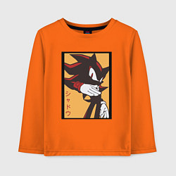 Лонгслив хлопковый детский Ёж Шэдоу 006, цвет: оранжевый