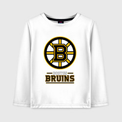 Лонгслив хлопковый детский Boston Bruins , Бостон Брюинз, цвет: белый