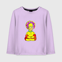 Лонгслив хлопковый детский Гомер - бог пончиков, цвет: лаванда