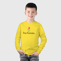 Лонгслив хлопковый детский Свободу играм, цвет: желтый — фото 2