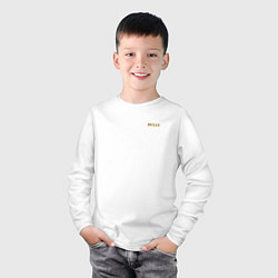 Лонгслив хлопковый детский Bully Logo спина, цвет: белый — фото 2