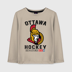 Лонгслив хлопковый детский OTTAWA SENATORS ОТТАВА СЕНАТОРЗ, цвет: миндальный