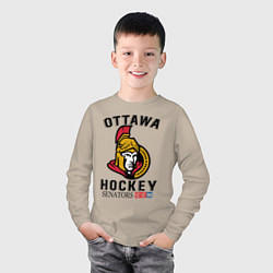 Лонгслив хлопковый детский OTTAWA SENATORS ОТТАВА СЕНАТОРЗ, цвет: миндальный — фото 2