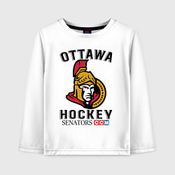 Лонгслив хлопковый детский OTTAWA SENATORS ОТТАВА СЕНАТОРЗ, цвет: белый