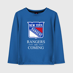 Лонгслив хлопковый детский Rangers are coming, Нью Йорк Рейнджерс, New York R, цвет: синий