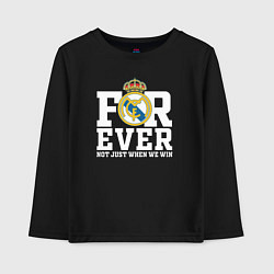 Детский лонгслив Real Madrid, Реал Мадрид FOREVER NOT JUST WHEN WE