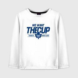 Детский лонгслив Toronto Maple Leafs We want the cup Торонто Мейпл