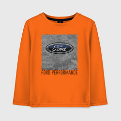 Лонгслив хлопковый детский Ford Performance, цвет: оранжевый