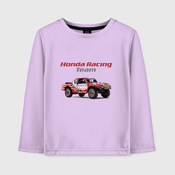 Лонгслив хлопковый детский Honda racing team, цвет: лаванда