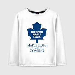 Лонгслив хлопковый детский Toronto Maple Leafs are coming Торонто Мейпл Лифс, цвет: белый