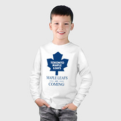 Лонгслив хлопковый детский Toronto Maple Leafs are coming Торонто Мейпл Лифс, цвет: белый — фото 2