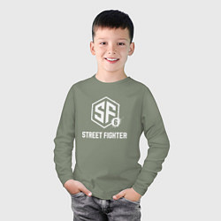Лонгслив хлопковый детский Street Fighter 6, цвет: авокадо — фото 2