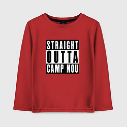 Детский лонгслив Barcelona Straight Outta Camp Nou Барселона