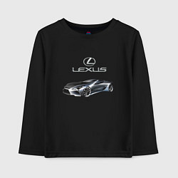 Лонгслив хлопковый детский Lexus Motorsport, цвет: черный