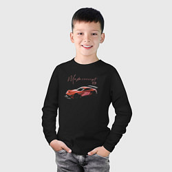 Лонгслив хлопковый детский Mazda Concept, цвет: черный — фото 2