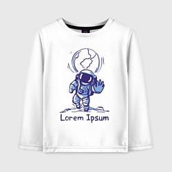 Детский лонгслив Lorem Ipsum Space