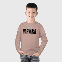 Лонгслив хлопковый детский Нереальная Варвара, цвет: пыльно-розовый — фото 2