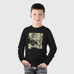 Лонгслив хлопковый детский BC Asta, цвет: черный — фото 2
